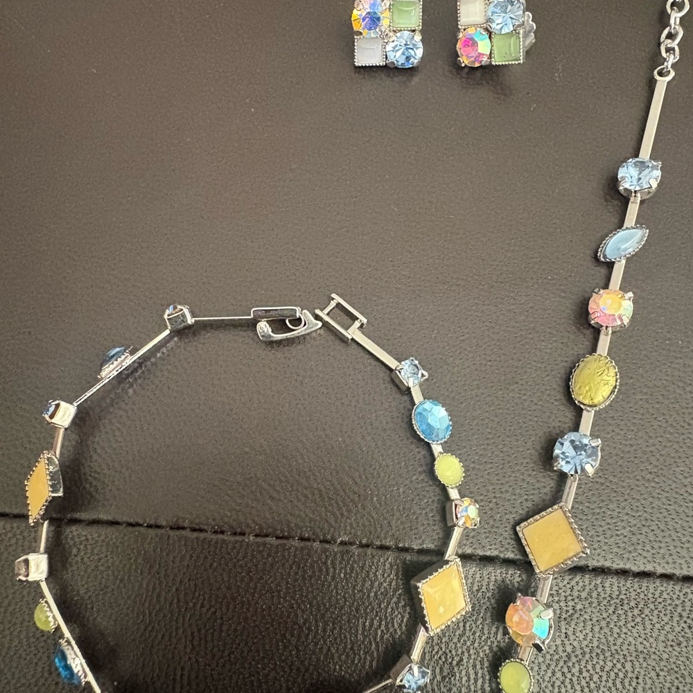 Lia Sophia Blue and Yellow Necklace Set - Picture 5 of 5